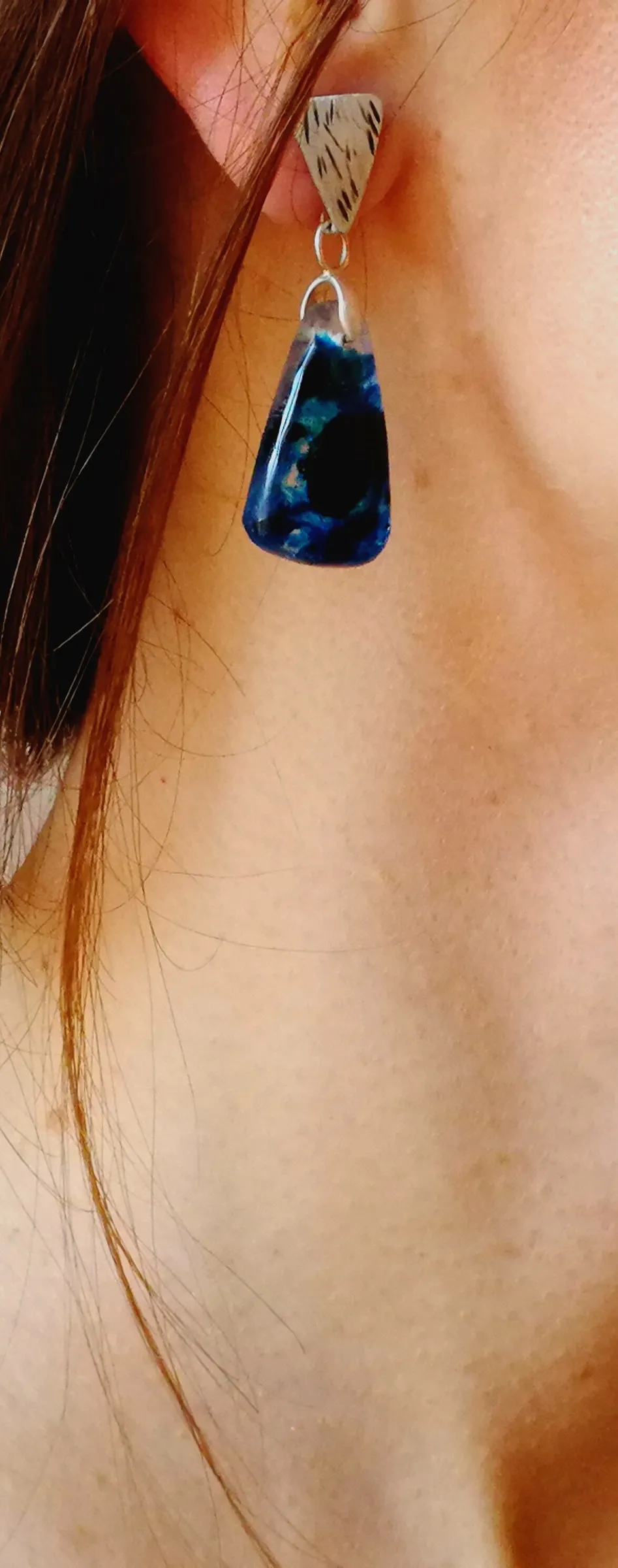Pendientes en vidrio y plata